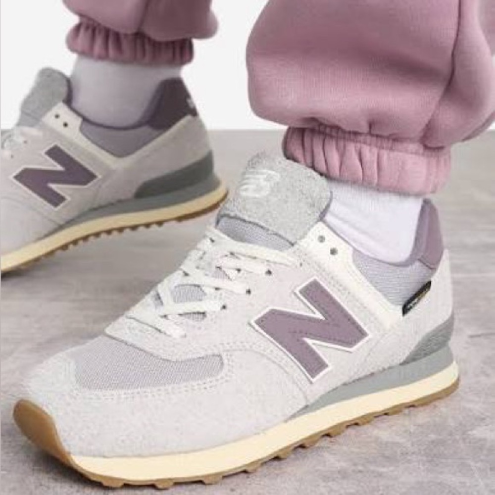 NEW BALANCE UNISEX U574YGD Rain Cloud Grey GREY & PURPLE SIZE 11.5 NEW - Picture 15 of 16